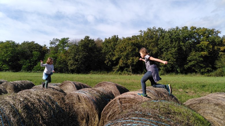 enfants sautant